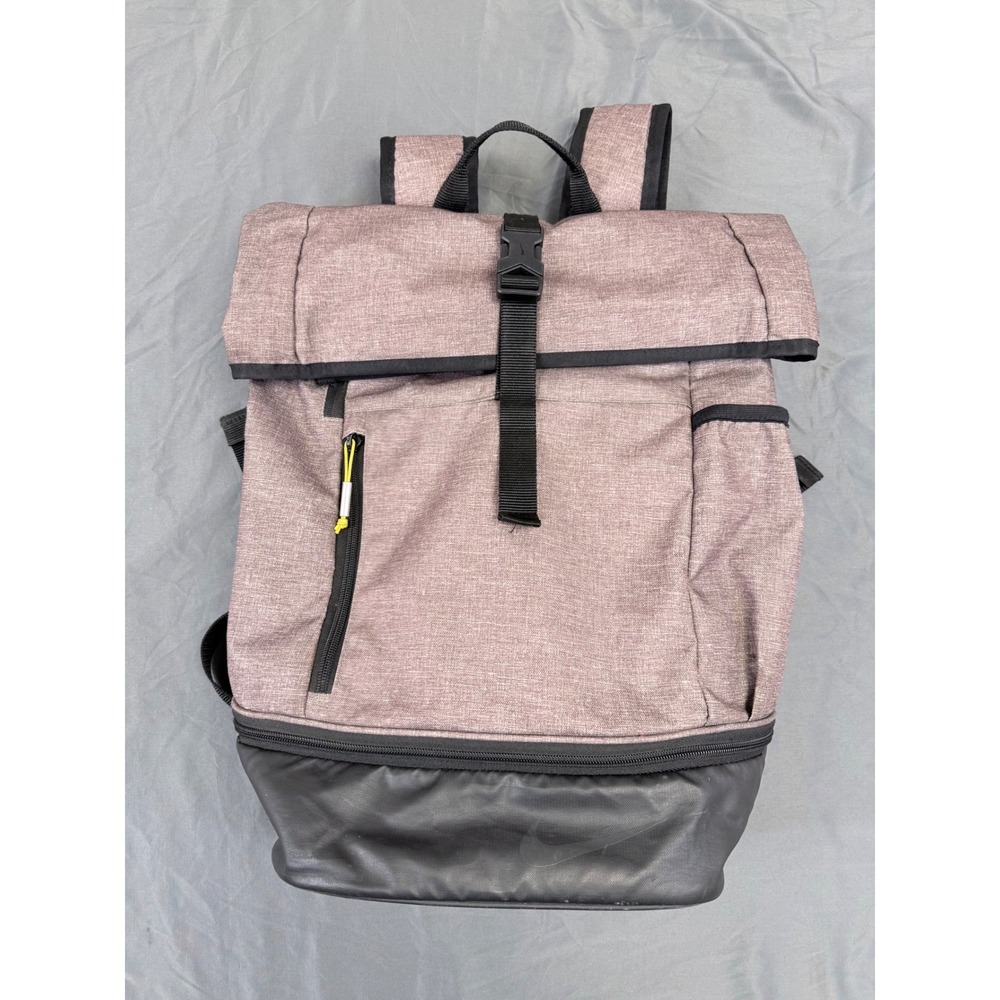 Nike Sport Golf Backpack Roll Top Buckle Gunsmoke/Black Shoe Compartment *Read